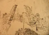 Joseph Pennell, - ''The Jaws, Chicago'' (Wuerth 589)-, etching, 1910