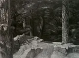 Stow Wengenroth, - ''Maine Woods''- (Stuckey 282)-, lithograph, 1963