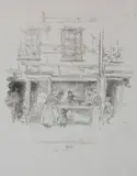 James A. M. Whistler, - ''Maunder's Fish Shop, Chelsea'' (Chicago 37 ii/II)- transfer