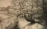Stow Wengenroth, - ''The Brook'' (Stuckey 150)-, lithograph, 1945