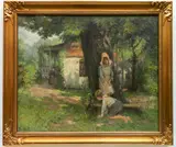 - ''Hide and Seek''- by Charles F. De Klyn, oil on canvas, offered Oct 2019