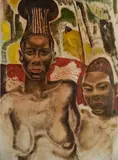 Paul B. Travis, - ''Mangbetu Mother and Child''-
