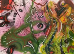 - ''Rhythms''- by Paul B. Travis, watercolor on paper, 1956, offered Oct 2019