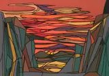 Leon Gordon Miller, - Untitled-, silkscreen in color, 1970, from the Biblical Series, good condition