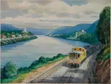 Kinley Shogren, - ''Great Kanawha''-, watercolor on illustration board