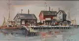 Fred Leach, - Dock Scene-