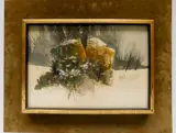 Robert Laessig, - Winter Landscape-, watercolor on paper