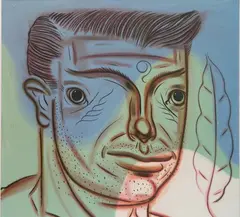Scott Miller, - Self- Portrait-, oil on canvas, 1987