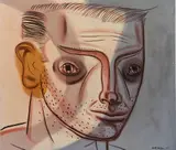 Scott Miller, - Self- Portrait-, oil on canvas, 1987