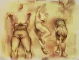 - Nude Studies- by Shirley Aley Campbell, pastel on paper, 1998, offered Oct 2019