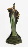 Romain de Tirtoff Erte, - ''An Evening in 1922''- painted polychrome cold-painted hand cast