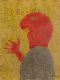 - ''Cabeza en Rojo'' (Pareda 281)- by Rufino Tamayo, etching in color, 1980, offered Oct 2019