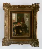 Heinrich Breling, - In The Tavern-, oil on board
