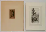 Auguste Brouet, - ''Saint-Etienne des Tonneliers a Rouen''-, etching