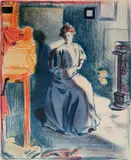 John Copley, - ''A Daylight Lamp'' (Wright 29)-, lithograph in color, 1909, sgined in pencil, bearing the Senefeldar Club stamp