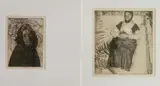 John Copley, - ''Mani Rugate'' (Copley 26)-, etching, 1927; ''Hooded Lady'' (Copley 66)- etching, 1935, both