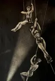 Laura Knight, 'Trio Gymnastique', aquatint, 1932