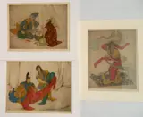 Elyse Ashe Lord, - 3 drypoints and color woodblocks, all signed and numbered in pencil. 1.) ''Jazz II''- touched with