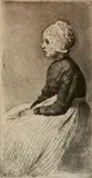 Mortimer Menpes, - ''Seated Girl with Bonnet''-