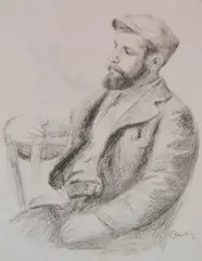 - ''Louis Valtat'' (Delteil 38)- by Pierre-Auguste Renoir, lithograph, 1904, published in 'l'Album des Douze Lithographies Originales de Pi, offered Jun 2019