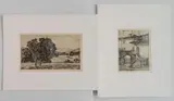 Luigi Lucioni, - 1.) ''My Birthplace'' (Embury 63)-, etching, 1939