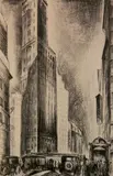 Adriaan Lubbers, - ''Broadway at Times Square''-, lithograph, 1929