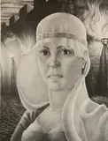 Kyra Markham, - ''Lady Macbeth (Self-Portrait)''-, lithograph, 1935, sgined