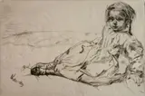 James A. M. Whistler, - ''Bibi Valentin'' (Kennedy 50 ii/II)-, etching and drypoint, 1859, very good condition