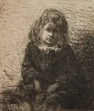 James A. M. Whsitler, - ''Little Arthur'' (Kennedy 9)-, etching, 1857-58, very good condition