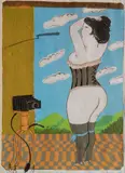 Mayumi Oda, - ''Victorian Imitation Photographic Studio''-, silkscreen and stencil in color