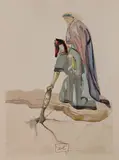 - ''The Treacherous to Their Homeland'' (Inferno 32)- wood by Salvador Dalí, engraving in color, from the Divine Comedy Suite, good condition, offered Jun 2019