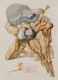 - ''The Avaricious & The Prodigal'' (Inferno 7)- wood by Salvador Dalí, engraving in color, from the Divine Comedy Suite, good condition, offered Jun 2019
