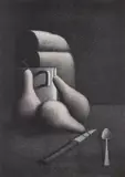 Robert Kipniss, - ''Still-Life with Pears''-, lithograph in color, 1976