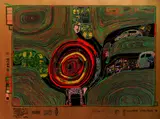 - ''Kreisverkehr der Strassengekreuzigten'' (Koschatzky 53)- by Friedensreich Hundertwasser, silkscreen in color with metal embossing, 1971, offered Jun 2019