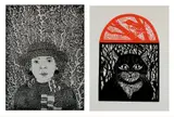 Phyllis Sloane, - 1.) ''Bird Dream''- cork cut, 1991, signed, titled, dated and annotated A. P. in
