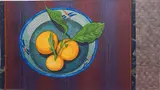 Micah Schwaberow, - ''Dragonfly Bowl''-, woodcut in colors, 2005