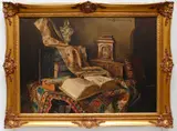 Ignaz Johann Schönbrunner, - Still-Life with Book-, oil on canvas