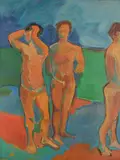 Blanche Barloon, - The Bathers-, oil on canvas