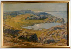 - Landscape with Lakes- by Lorenz V. Hinrichsen, oil on canvas, offered Mar 2019