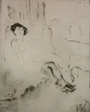 Louis Legrand, - ''Poupee'' (Arwas 429)-, drypoint, 1911, with the publisher Pellet's stamp, faint light stain around