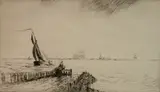 James Mc Bey, - ''Veere'' (Hardie 218 vii/VII)-, etching, 1923