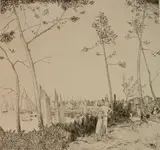 Jean Emile Laboureur, - ''La Promenade sur le Port'' (Loyer 482)-, engraving and etching, 1933