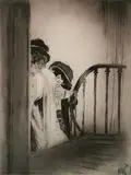 Louis Legrand, - ''Deux Eleves de Mm S.'' (Arwas 379)-, etching, aquatint and drypoint, 1908