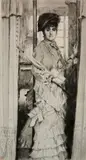 James J. J. Tissot, - ''Portrait de Miss L.'' (Wentworth 23)-, drypoint, 1876, artist's stamp (Lugt 1545)