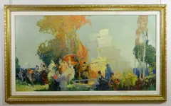 Frederick Grant, - Outdoor Festival-, oil on panel