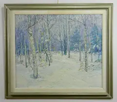 Edward K. Williams, - Winter Landscape-, oil on canvas