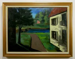 - The Yellow House- by Harold Cohn, oil on canvas, offered Mar 2019