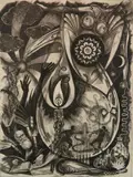 Ralph Fabri, - ''Doctor Faustus''-, etching