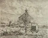 Reginald Marsh, - ''Snow's Farm'' (Sasowsky 12 i/V)-, etching, 1931