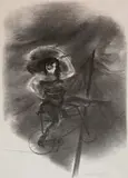 Yasuo Kuniyoshi, - ''Cyclist'' (Davis L-77)-, lithograph, 1939, sgined in pencil, very good condition